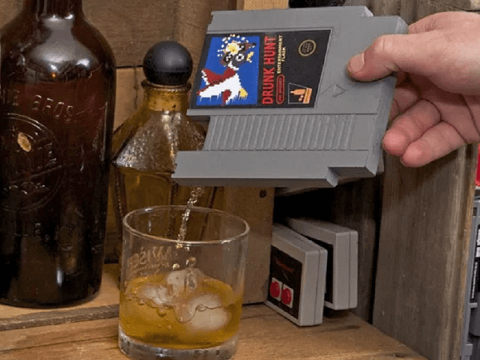 Retro Game Cartridge Flask
