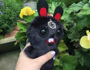 Read more about the article Satanic Black Bunny Plushie