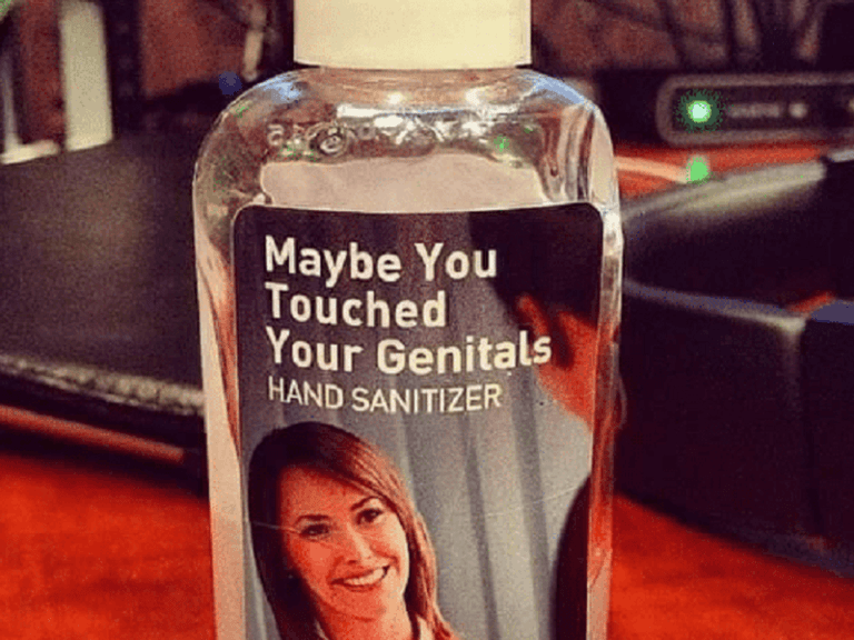 Maybe You Touched Your Genitals" Hand Sanitizer