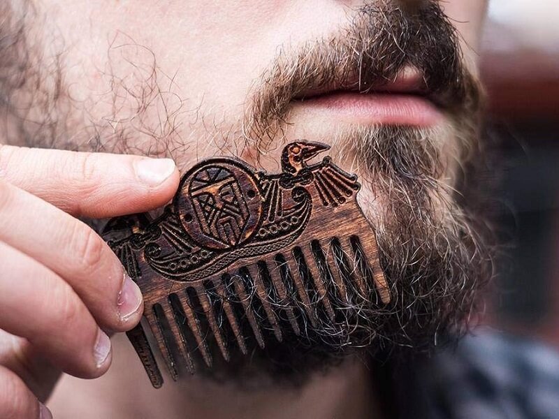 Viking Wooden Beard Comb