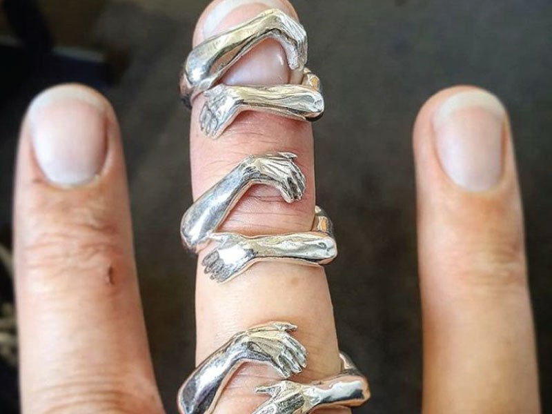 The Silver Hug Ring