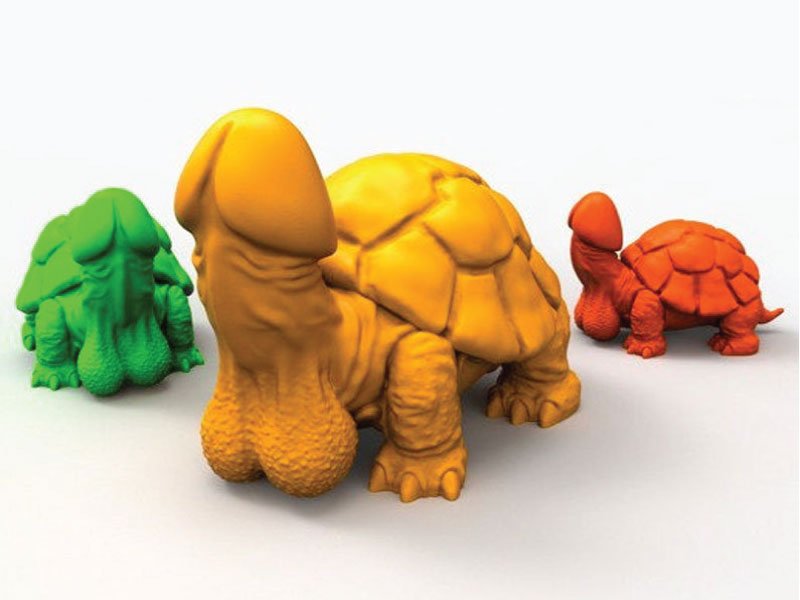 3D Printed Penis Turtles