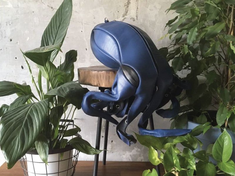 Read more about the article Blue Leather Octopus Backpack