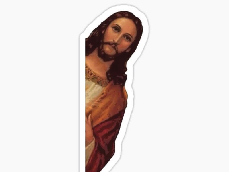 Jesus is watching sticker