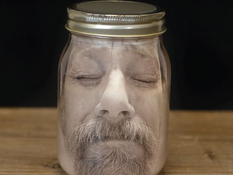 Your face in a jar