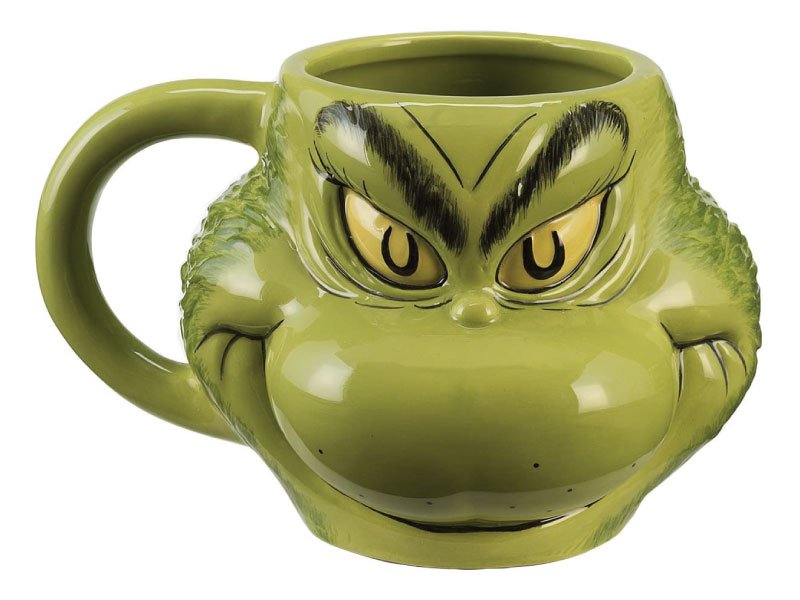 Grinch Sculpted Ceramic Mug